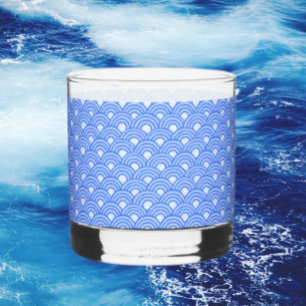 Vaso De Whiskey Rocas de Escamas Cerúleas Vidrio