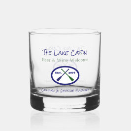 Vaso De Whiskey Rocas de la casa de cabaña del lago Cabin