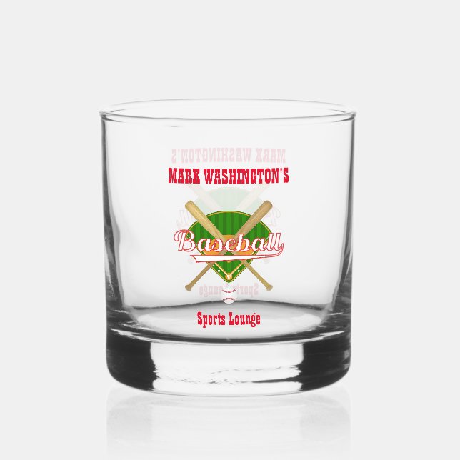 Vaso De Whiskey Rocas del salón deportivo del jugador del equipo d (Anverso)