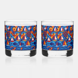 Vaso De Whiskey 🌊 Rocas "El extremo profundo" (Par)