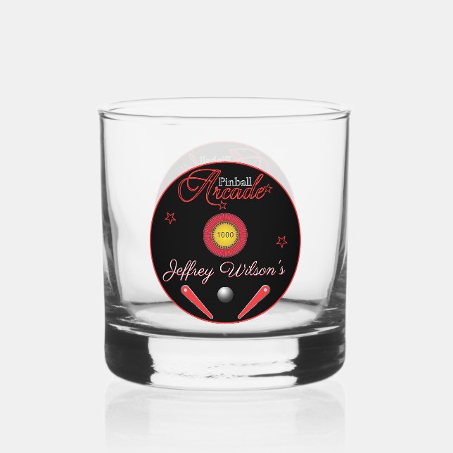 Vaso De Whiskey Rocas Pinball Arcade Drinkware (Anverso)
