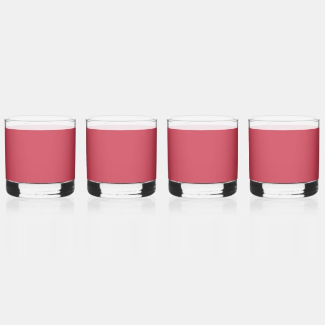 Vaso De Whiskey Rojo ladrillo (color sólido)  (Anverso)