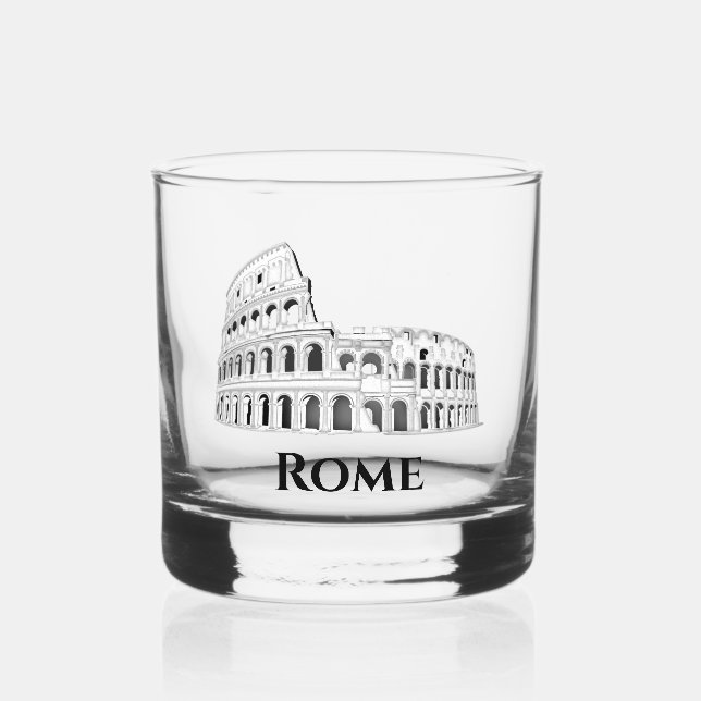 Vaso De Whiskey Roma Italia Colosseo italiano (Anverso)