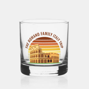 Vaso De Whiskey Roma Italia Personalizado de viaje familiar Coloss
