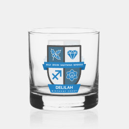 Vaso De Whiskey Sagittarius Birthday Crest™ December 1-21