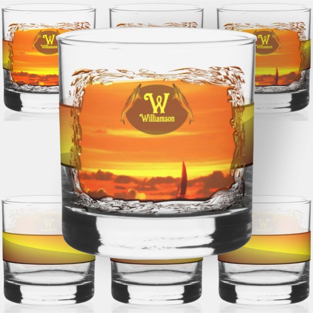 Vaso De Whiskey Sailboat Sunset 1300 (Subido por el creador)