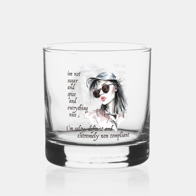 Vaso De Whiskey Salado y desafiante (Anverso)