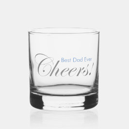 Vaso De Whiskey ¡Salud Personalizada! Elegante padre azul plateado