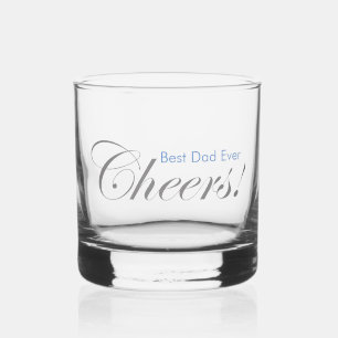 Vaso De Whiskey ¡Salud Personalizada! Elegante padre azul plateado