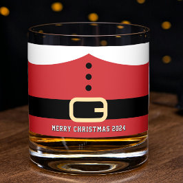 Vaso De Whiskey Santa Claus Feliz Navidad