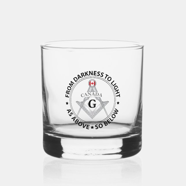 Vaso De Whiskey señal de masonería libre de Canadá (Anverso)