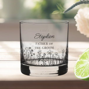 Vaso De Whiskey Sencillo Floral Cualquier Color Fiesta de Boda de 