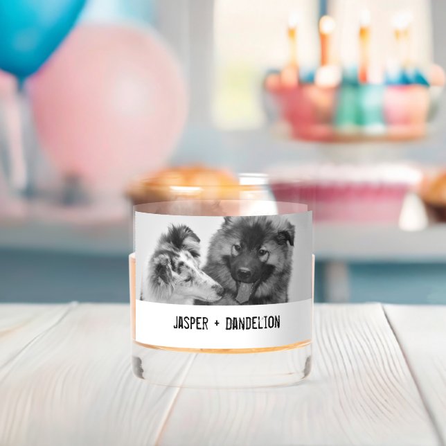 Vaso De Whiskey Sencillo, moderno Mascota Personalizado o foto de  (Insitu (Baby Shower))