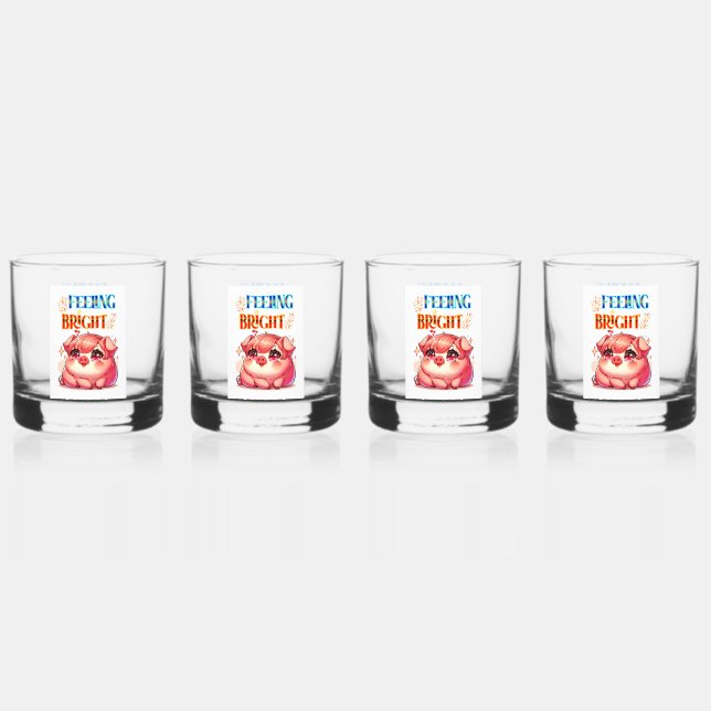 Vaso De Whiskey Sentirse brillante (Anverso)