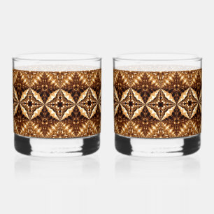 Vaso De Whiskey Set de bebidas para Estrellas Marrones Profundas