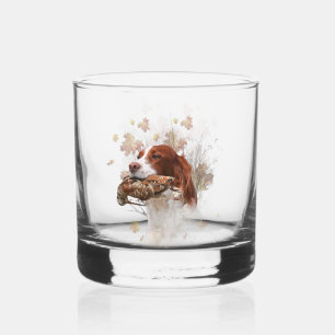 Vaso De Whiskey Setter , caza de leña