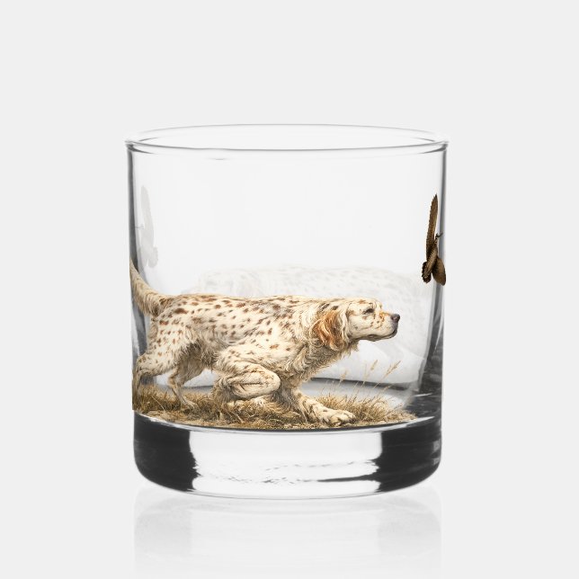 Vaso De Whiskey Setter Inglés  (Anverso)