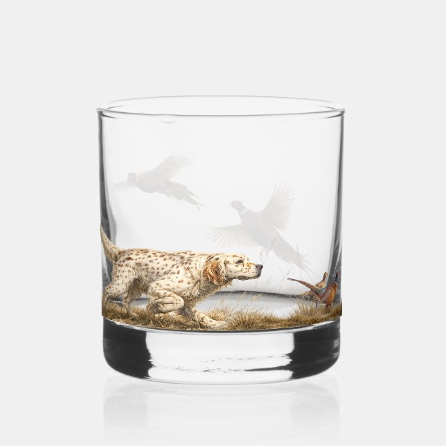 Vaso De Whiskey Setter Inglés  (Anverso)
