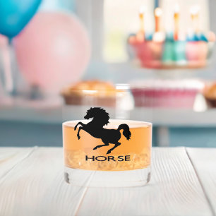 Vaso De Whiskey Silueta de caballo de cría