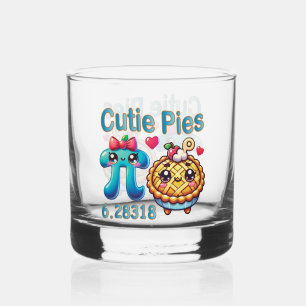 Vaso De Whiskey Símbolo divertido "Cutie Pies" Cute Pi y Pie Pun