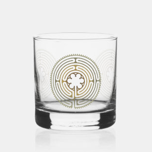 Vaso De Whiskey Símbolo sagrado de geometría - Laberinto de Chartr
