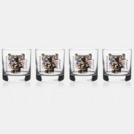 Vaso De Whiskey Soldado norteamericano diseñó Whiskey Glass Set