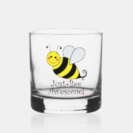 Vaso De Whiskey Sólo Bee Awesome Cute Yellow Bumble Bee