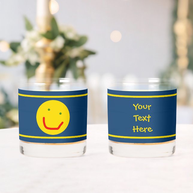 Vaso De Whiskey Sonriente Sol feliz cara (Insitu (Boda))