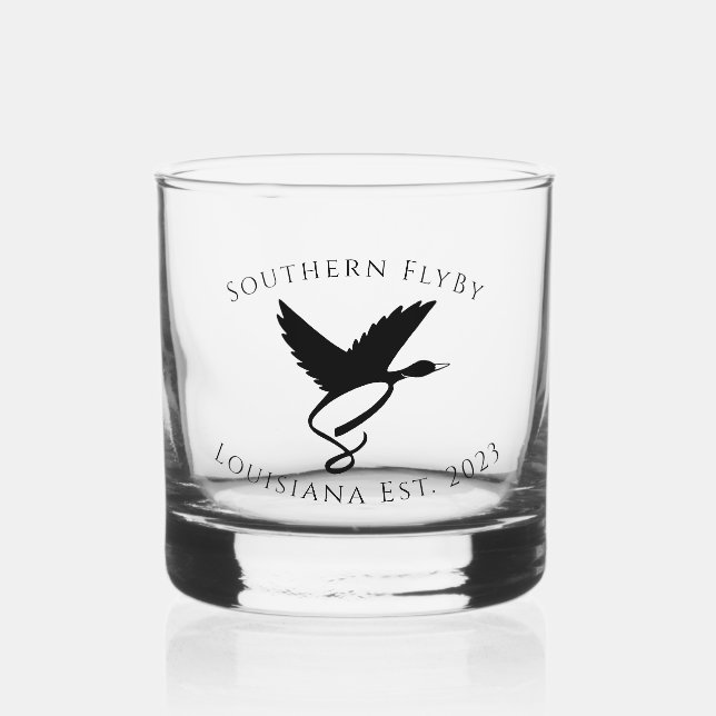 Vaso De Whiskey Southern Fly LLC. logo de whiskey glass (Anverso)