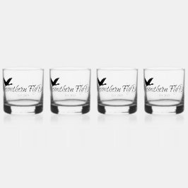 Vaso De Whiskey Southern FlyBy LLC. Glass Whiskey - 4 set