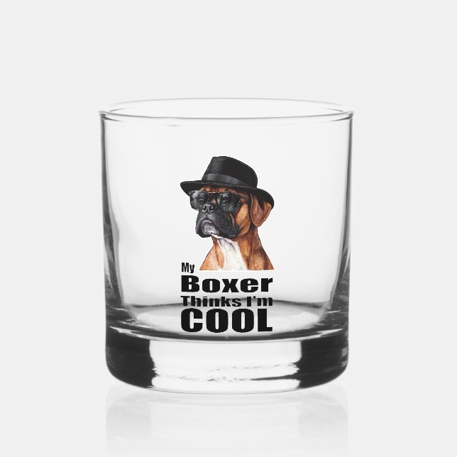 Vaso De Whiskey Soy el perro de Guay Boxer (Anverso)