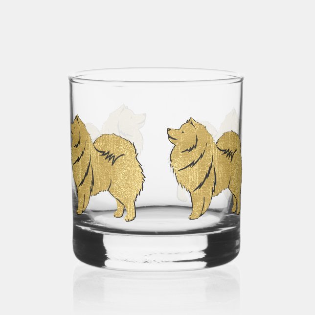 Vaso De Whiskey Sparkly Thang Lapphund finlandés Rocca Jugo Glass (Anverso)