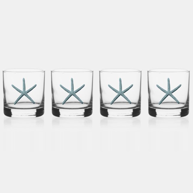 Vaso De Whiskey Starfish Blue Finger (Anverso)