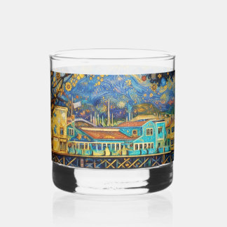 Vaso De Whiskey Sueños dorados de Monterey inspirados en Klimt