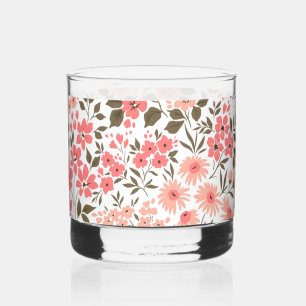 Vaso De Whiskey Sueños Florales Suaves