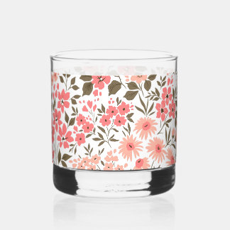 Vaso De Whiskey Sueños Florales Suaves