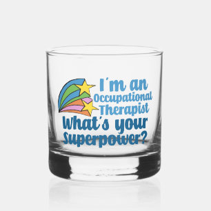 Vaso De Whiskey Superhéroe terapista ocupacional silencioso