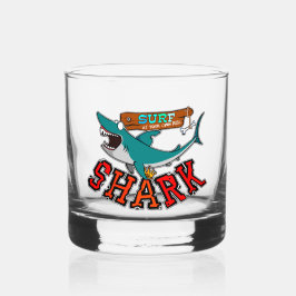 Vaso De Whiskey Surf with the shark