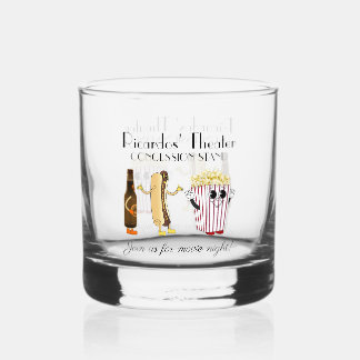 Vaso De Whiskey Taquilla de cine Hotdog Palomitas de maíz Rock