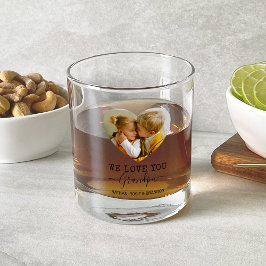 Vaso De Whiskey Te Amamos Abuelo Foto Corazón