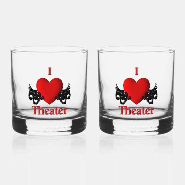 Vaso De Whiskey Teatro I Heart (Anverso)