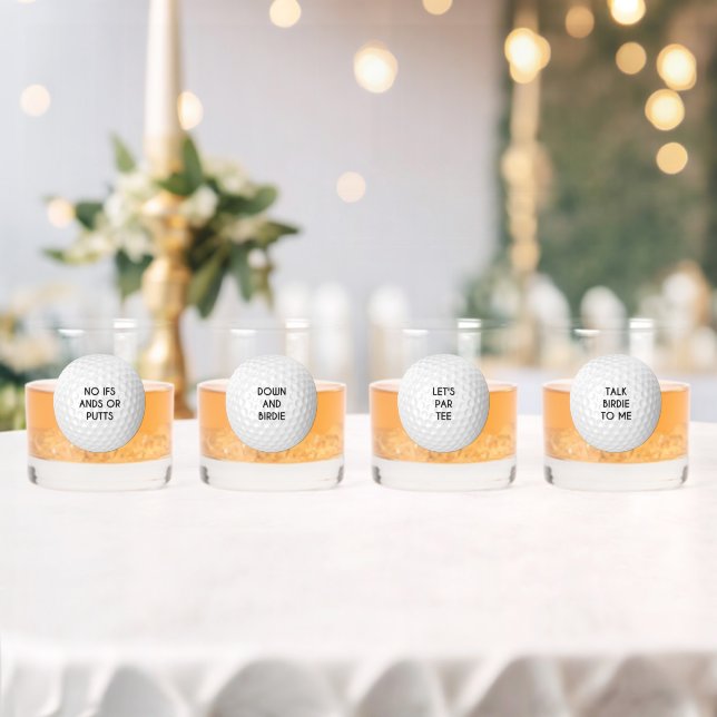 Vaso De Whiskey Tema de chistes de golf (Insitu (Boda))