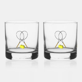 Vaso De Whiskey Tema deportivo del Doubles Tennis