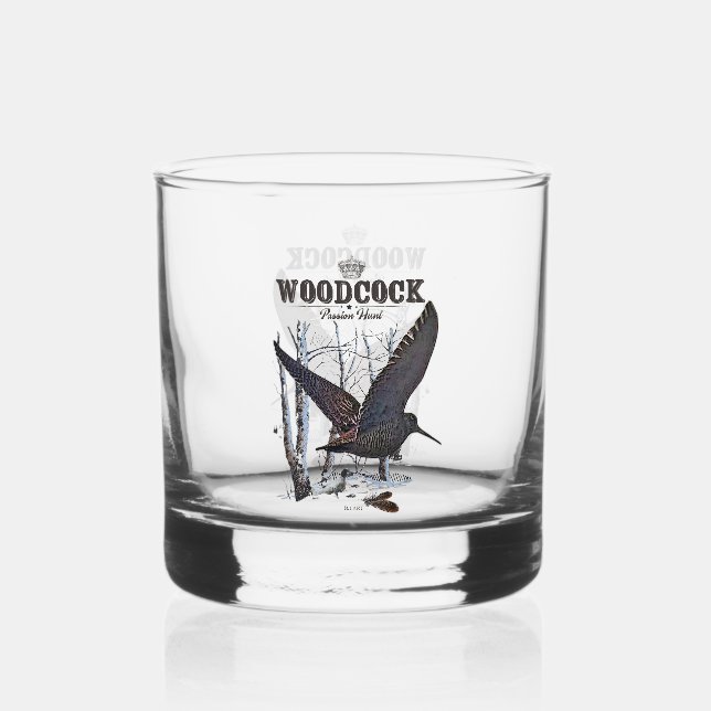 Vaso De Whiskey Temporada de caza de Woodcock (Anverso)