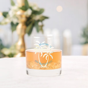 Vaso De Whiskey Temporada de verano Estilo Tropical Hawaiano de Pa