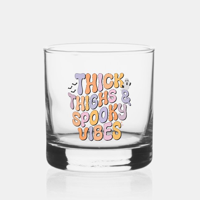 Vaso De Whiskey Thick Thighs y Spooky Vibes (Anverso)