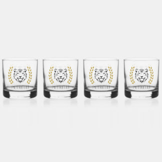 Vaso De Whiskey tigre y Laureles