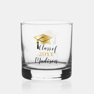 Vaso De Whiskey Título de graduación con clase Tassel año