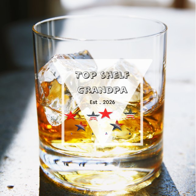 Vaso De Whiskey Top Shelf grandpa Engraved Fashion (Subido por el creador)