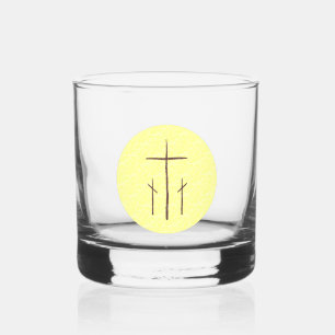 Vaso De Whiskey Tres cruces en Calvario Amarillo